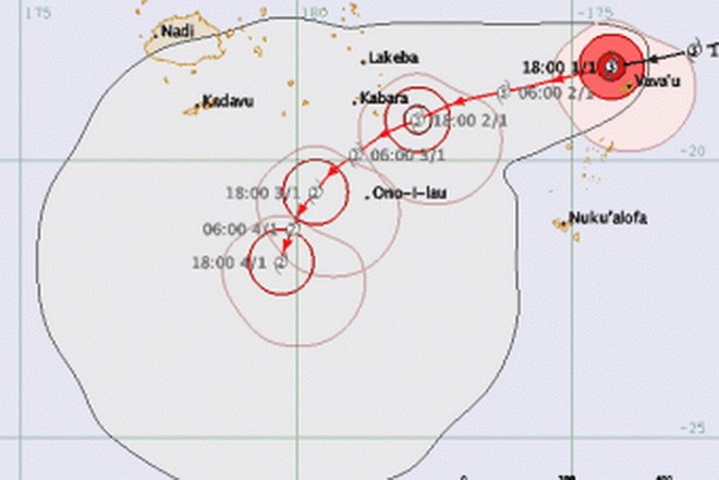 Fiji đưa ra cảnh báo về bão nhiệt đới Ula có sức tàn phá mạnh