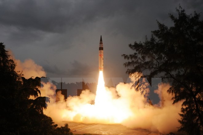 Ấn Độ đã tiến hành thành công vụ thử tên lửa Agni-V lần thứ hai năm 2013