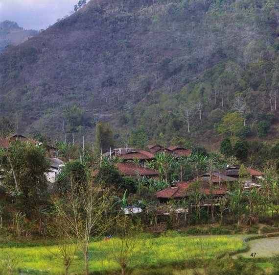 Một ngôi làng cổ của người Lô Lô tại huyện Bảo Lạc, tỉnh Cao Bằng.