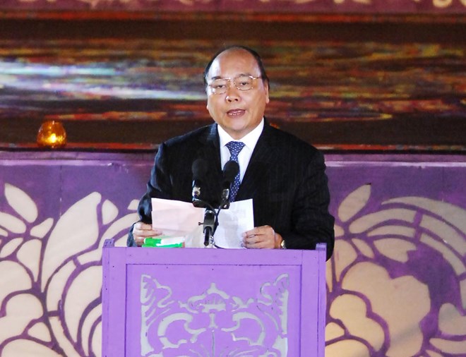 Phó Thủ tướng Nguyễn Xuân Phúc phát biểu khai mạc Festival Huế 2014