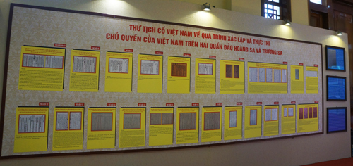 Thư tịch cổ Việt Nam qua quá trình xác lập và thực thi chủ quyền của Việt Nam trên hai quần đảo Hoàng Sa và Trường Sa được tập hợp giới thiệu tại triển lãm