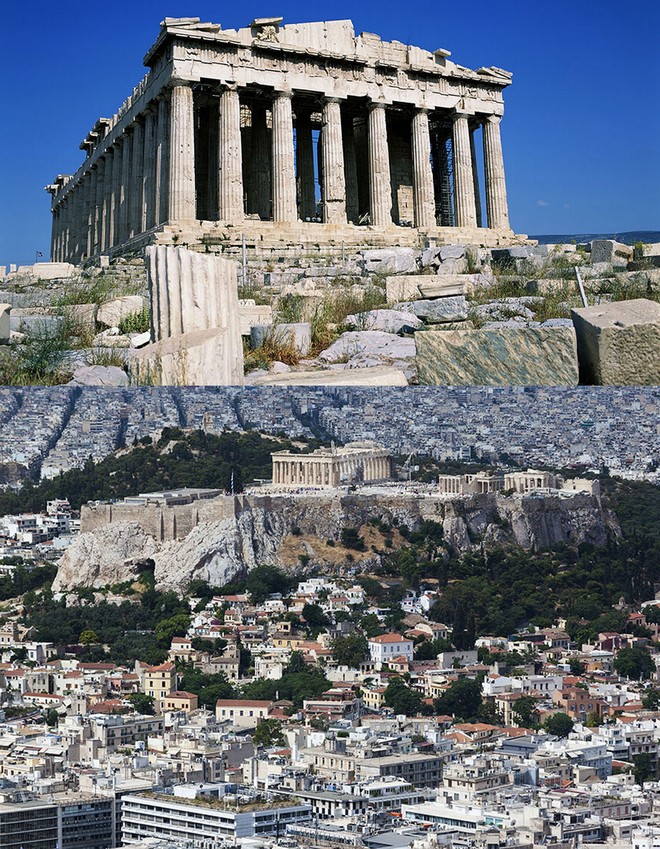 Thành cổ Acropolis là một danh thắng nổi tiếng ở thủ đô Athens (Hy Lạp), nằm ở độ cao 150 m so với mực nước biển. Tuy nhiên, khi nhìn toàn cảnh, Acropolis trông khá biệt lập với khung cảnh đông đúc, hiện đại của thành phố bao quanh.