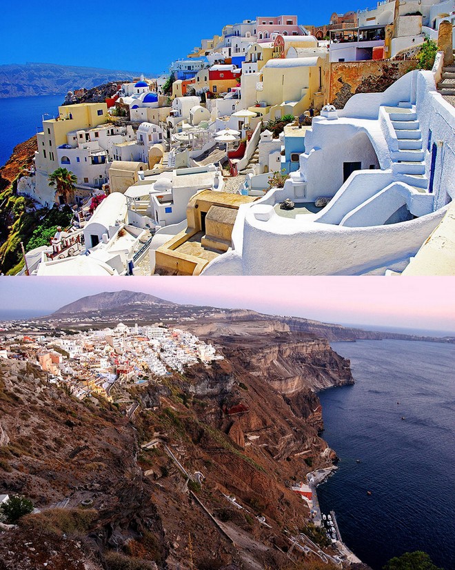 Là điểm du lịch nổi tiếng Hy Lạp, Santorini luôn để lại ấn tượng đẹp cho du khách với những ngôi nhà sắc màu cùng ánh hoàng hôn rực rỡ. Tuy nhiên, đó chỉ là hình ảnh của một góc nhỏ trên toàn hòn đảo.