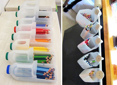 Nếu bé nhà bạn có quá nhiều bút màu, hãy tranh thủ lúc rảnh rỗi làm hộp đựng bút cho bé.