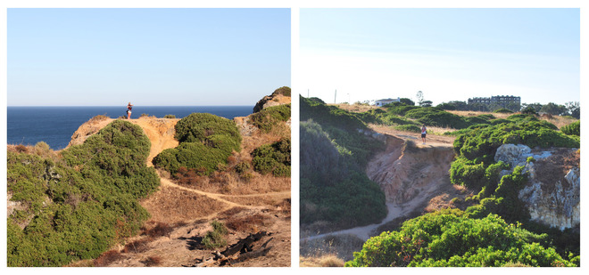 Tại Algarve, Bồ Đào Nha, cả hai chọn một khoảng cách rất xa để ghi hình từ phía đối diện.