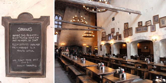 Khi đói bụng, du khách cũng có thể thưởng thức bữa trưa ngon lành ở quán Cái Vạc Lủng - một địa danh quen thuộc trong phim và truyện Harry Potter.
