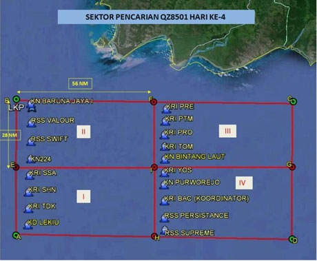 Hải quân Indonesia đang xem xét một hành lý được cho là của một em bé trên chuyến bay QZ8501