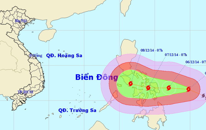 Bão Hapugit lồng lộn tiến tới Philippines