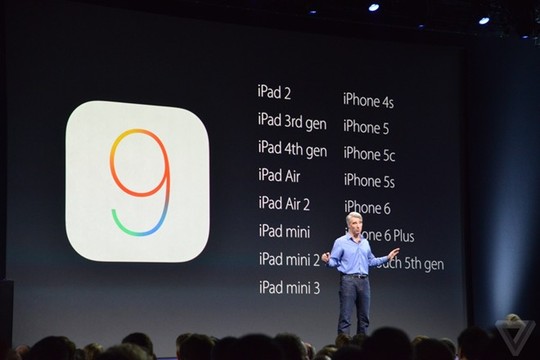 Nhiều thiết bị iOS được hỗ trợ nâng cấp lên iOS 9.