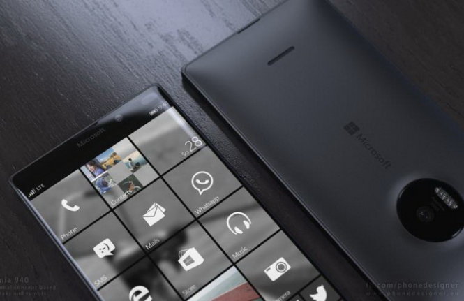 Đồ họa ý tưởng mẫu smartphone Lumia 940 - Ảnh: Phone Designer