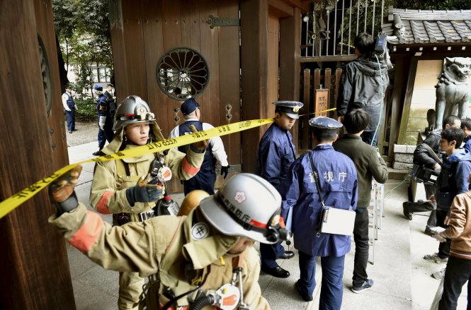 Nổ lớn tại đền Yasukuni nổi tiếng của Nhật