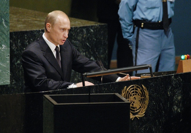 Ông Vladimir Putin là nhà lãnh đạo Nga phát biểu nhiều nhất tại LHQ. Trong năm nay, ông sẽ xuất hiện tại cuộc họp ĐHĐ LHQ tới 4 lần.