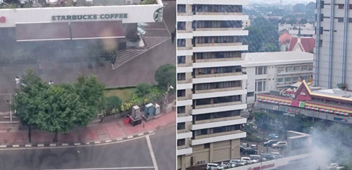 Indonesia, Jakarta, hiện trường, bom, súng, đạn, nổ Indonesia, Jakarta, hiện trường, bom, súng, đạn, nổ