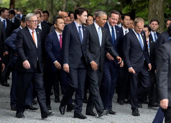Các nhà lãnh đạo G7 tại đền Shinto Ise (Nguồn: Reuters)