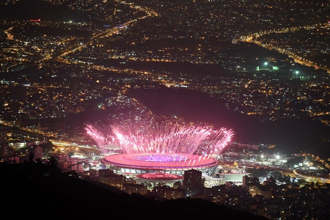 Bên ngoài sân vận động Maracana. (Nguồn: EPA/TTXVN)