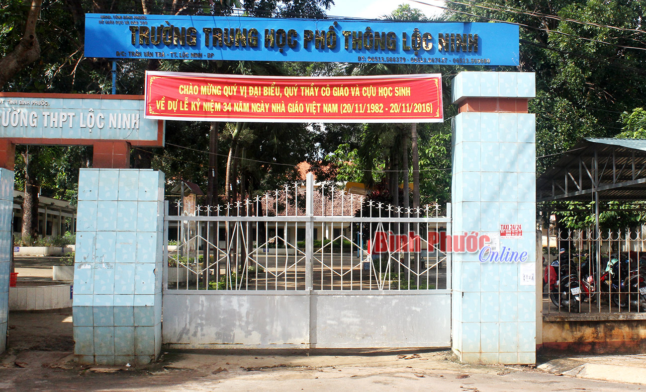 Trường THPT Lộc Ninh xây dựng đã 34 năm