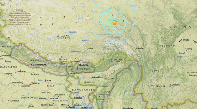 Trung Quốc: Động đất mạnh 6,3 độ richter ở khu tự trị Tây Tạng