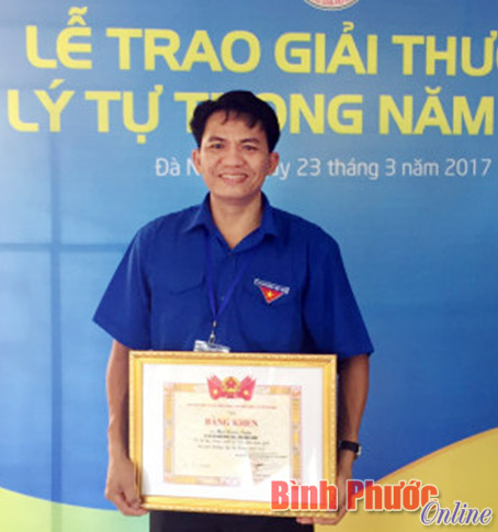 Bí thư Thị đoàn Mai Xuân Tuân vinh dự nhận giải thưởng Lý Tự Trọng