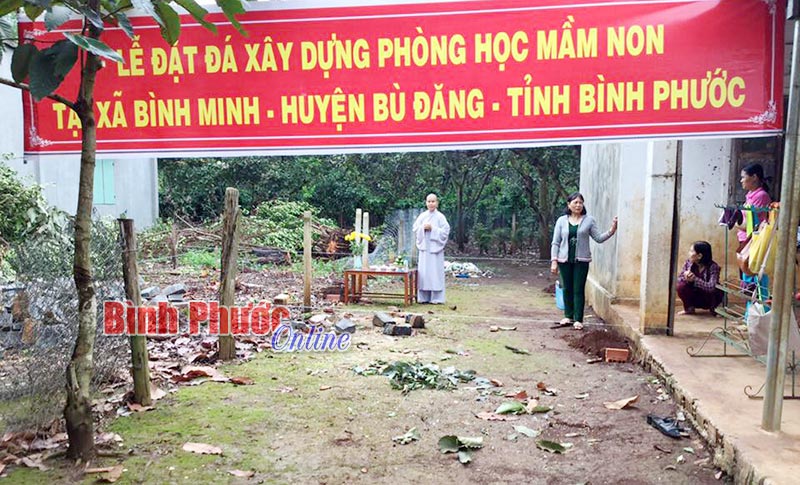 Chùa Thanh Nguyên hỗ trợ xây 2 phòng học mầm non