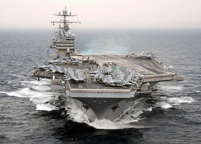 Mỹ điều tàu sân bay USS Theodore Roosevelt tới châu Á