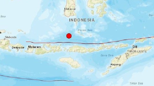 Indonesia lại rung chuyển vì động đất, tâm chấn cách Lombok 500km