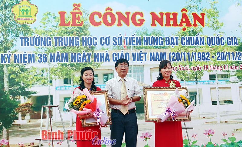 Trường THCS Tiến Hưng đạt chuẩn quốc gia