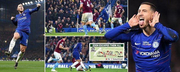 Eden Hazard toa sang, Chelsea leo len top 3 Premier League hinh anh 2