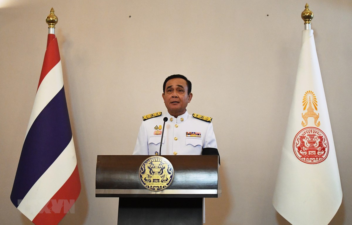 Thủ tướng Thái Lan Prayut Chan-O-Cha phát biểu tại lễ tuyên thệ ở Bangkok ngày 11/6. (Ảnh: AFP/TTXVN)