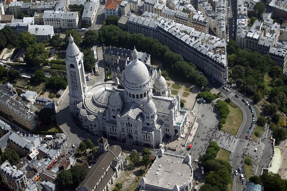 Nh&agrave; thờ Sacre Coeur Basilica ở Montmartre, 14/07/2013.