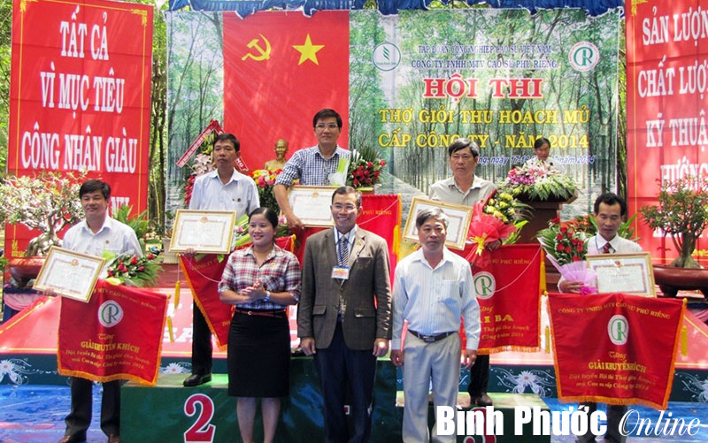 Cao su Phú Riềng thi thợ giỏi năm 2014