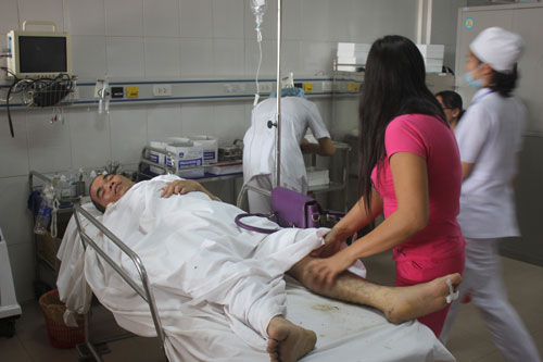 Nạn nhân vụ tai nạn đang được điều trị tại bệnh viện