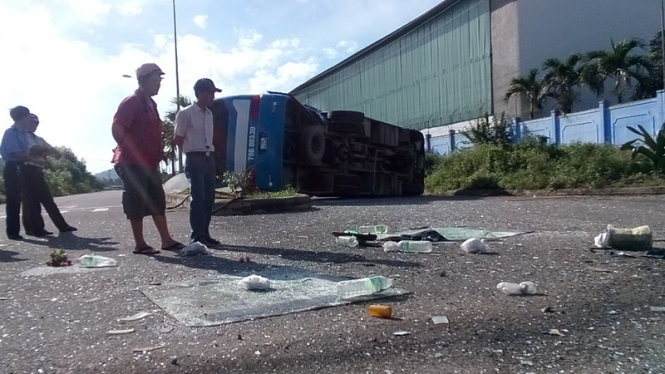 Hiện trường vụ tai nạn - Ảnh: NGỌC CHI