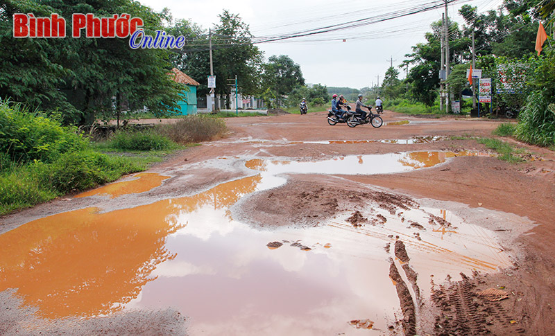 Dân cư ấp 1, xã Tiến Thành khổ vì bụi, lầy và rác