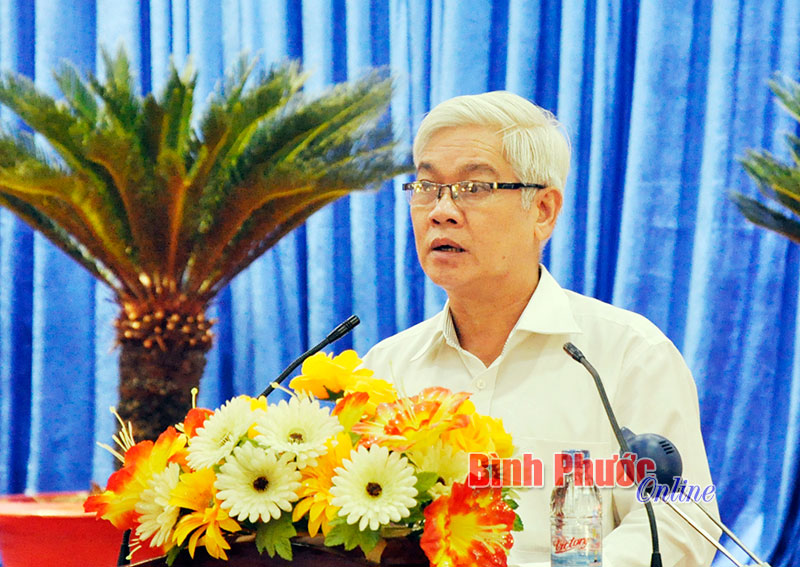 B&iacute; thư Tỉnh ủy Nguyễn Văn Lợi: &ldquo;T&ocirc;i đề nghị đồng b&agrave;o, đồng ch&iacute;, chiến sĩ trong to&agrave;n tỉnh chung sức, đồng l&ograve;ng thực hiện tốt Nghị quyết Đại hội Đảng bộ tỉnh lần thứ X đ&atilde; đề ra&rdquo;