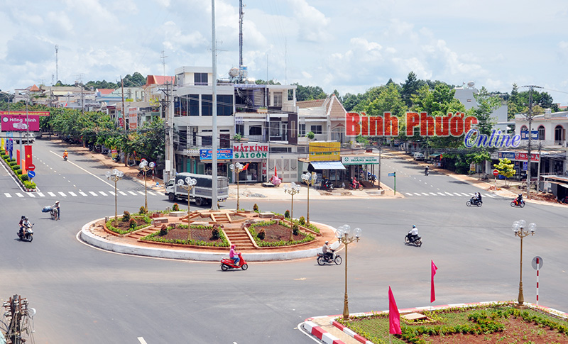 Một góc thị xã Bình Long hiện đại hôm nay