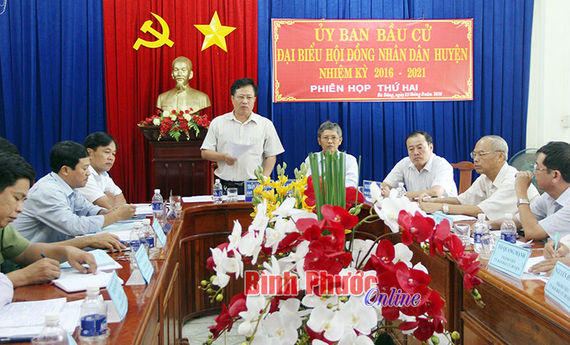 Ủy ban bầu cử huyện Bù Đăng nhiệm kỳ 2016-2021 họp phiên thứ hai