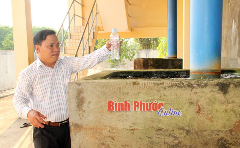 Mẫu nước lấy tại các bể xử lý không có hiện tượng nước bị nhiễm cặn đen