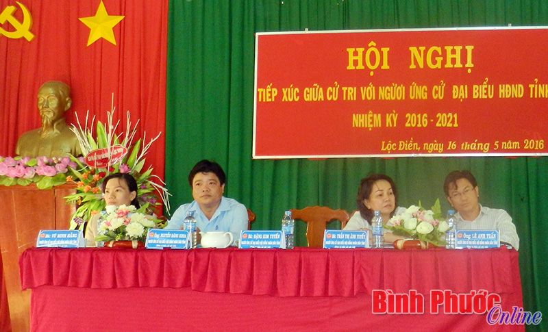 C&aacute;c ứng cử vi&ecirc;n đại biểu HĐND tỉnh