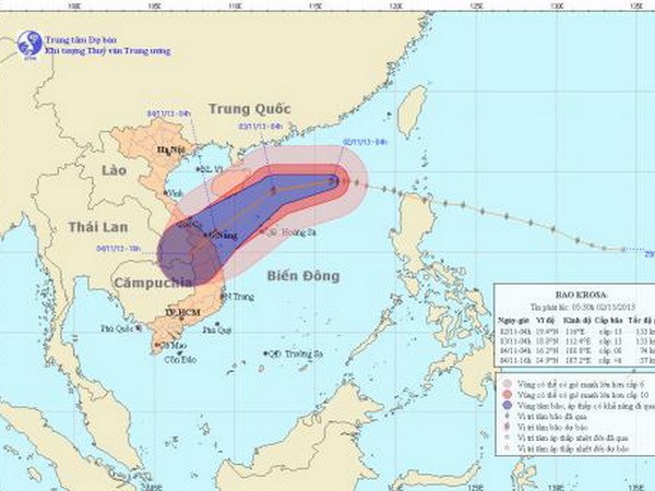 Bão số 12 có khả năng vào biển Quảng Trị