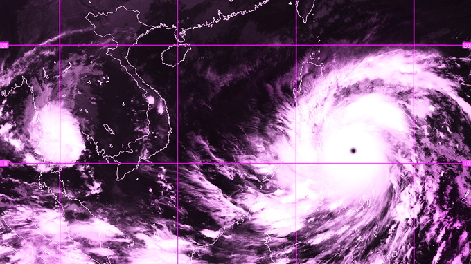 Ảnh chụp vệ tinh bão Haiyan