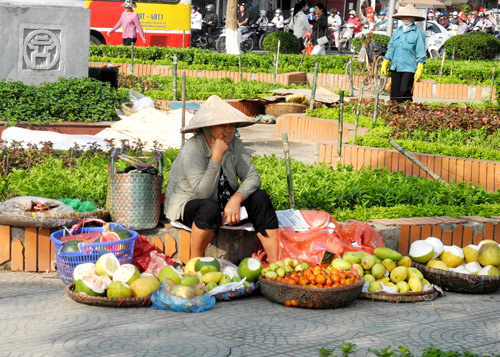 Mưu sinh bằng nghề bán hoa quả thối