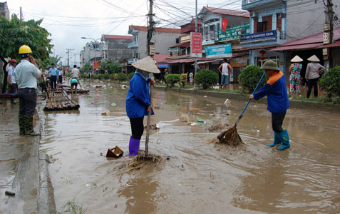 Tại tỉnh Lạng Sơn, tính đến ngày 23/7, toàn tỉnh đã cơ bản hoàn thành dọn vệ sinh sau bão. Ảnh: Báo Lạng Sơn