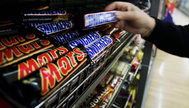 Kẹo Snickers bị thu hồi ở Việt Nam và 54 nước 