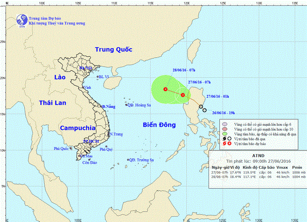 Áp thấp nhiệt đới đã vượt qua đảo Luzon của Philippines