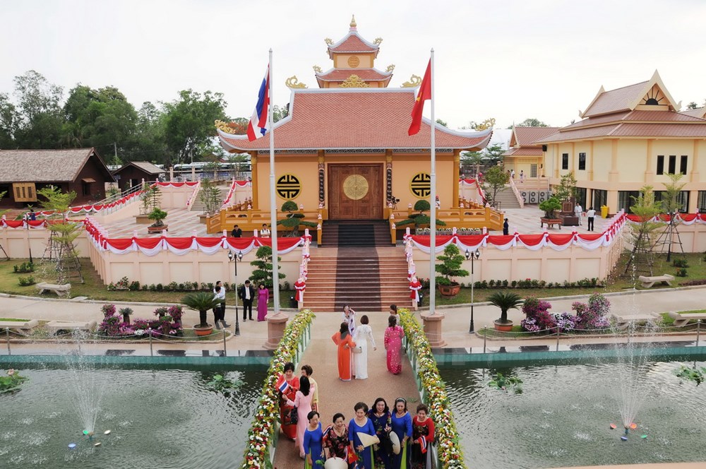 Khu nh&agrave; tưởng niệm B&aacute;c Hồ nh&igrave;n từ tr&ecirc;n cao. (Ảnh: Sơn Nam/Vietnam+)