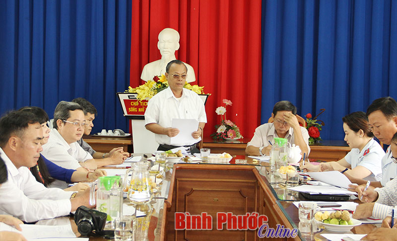 Đồng chí Phạm Phước Hải phát biểu tại buổi giám sát