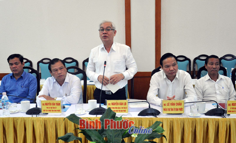 Bí thư Tỉnh ủy Nguy&ecirc;̃n Văn Lợi phát bi&ecirc;̉u tại bu&ocirc;̉i làm vi&ecirc;̣c