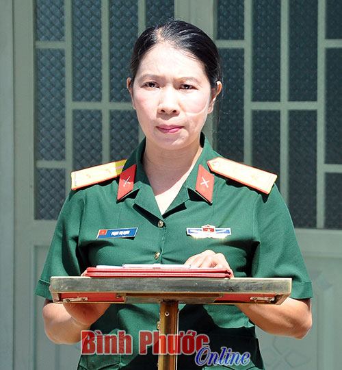 Trung úy Phạm Thị Định luôn hết lòng vì hội viên