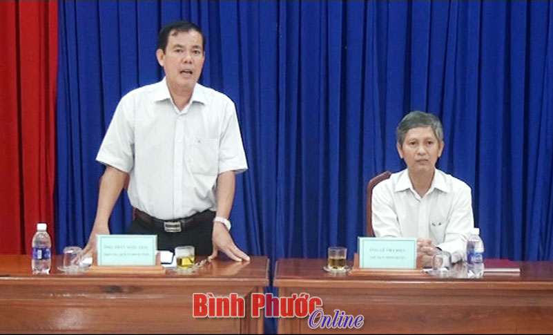 Ph&oacute; chủ tịch thường trực HĐND tỉnh Trần Ngọc Trai thăm v&agrave; l&agrave;m việc với Thường trực HĐND, UBND huyện B&ugrave; Đăng