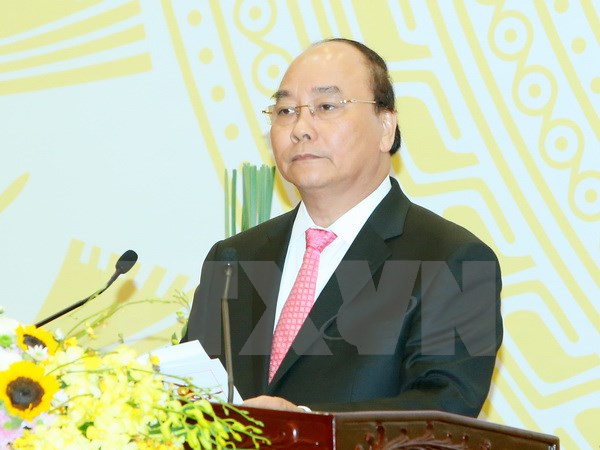 Thủ tướng Nguyễn Xu&acirc;n Ph&uacute;c ph&aacute;t biểu.